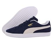 Puma Suede Classic XXI Mens Shoes, Peacoat/Puma White-blue, 12