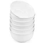 Foraineam 6 Pack 40 Ounce Porcelain Serving Bowls Large Soup Bowls White Pasta Cereal Bowl Set