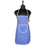 Kuber Industries Kitchen Apron | Cooking Apron for Men | Kitchen Dress for Women | Front Pocket Cooking Cloth | Apron for Chef | Apron for Restaurant | Waterproof Apron | Dot | Blue