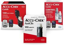 Accu-Chek FastClix Diabetes Blood Sugar Test Kit for Diabetic Glucose Monitoring: 102 FastClix Lancets, 100 Guide Test Strips, and Control Solution (Packaging May Vary)