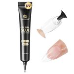 UNA GELLA Air-dry Gel Nail Glue No U/V Light 15ml Super Strong Nail Glue for Press On Nails & Clear Acrylic Nails Tips Strong-hold Formula