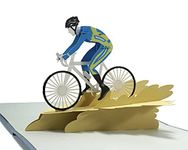 CUTPOPUP Cyclist Bicycle Fathers Day Pop Up Card, Birthday Pop Up Card, 3D Popup Greeting Cards, Handmade 3D Popup Birthday Card.
