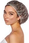 Colortrak Professional Bouffant Processing Caps, Single Use, Contain Hair During Perms, Conditioners, Relaxers, and Coloring, 21 Inch Diameter, Clear Plastic, Usable as Shower Cap, 100 Per Pack