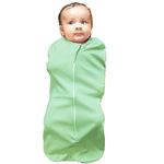 MammaChamp Zipper Swaddle Sleeping Sack/Pod/Blankets/Wrap/Bag New Born Baby for 0-3 Months (Pack of 1) (Light Green)