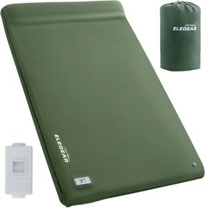 Elegear CumbreX™ Self Inflating Sleeping Pad, Built-in Electric Pump 3.15" Ultra-Thick Memory Foam Camping Mattress Pad with Pillow Double Sleeping Pad for Camping R-Value 9.5 Foam Camp Pad - Full