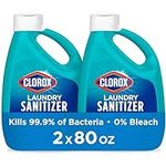 Clorox Laundry Sanitizer, Kills 99.9% of Odor-Causing Bacteria on Laundry, 80 Fl Oz, Pack of 2