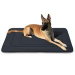 JoicyCo Dog Bed Soft Dog Crate Bed Pad Mat, 42 in Non Slip Bottom Washable Dog Beds for Large Dogs, Pet Bed Mattress Kennel Pad, Dark Gray