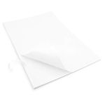 EVG Home & Office Supplies 20 x Easy Peel Crack back Self Adhesive A4 Blank White Sheets Customisable White Sheet Sticker Label Printing Paper Sheet