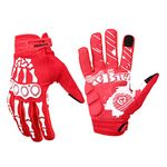 BRZSACR Cycling Gloves MTB Full Finger Mountain Bike Gloves Gel Padded for Mountain Bike Road Riding Touch Screen Gloves, For Men and Women (red, M)