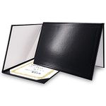 GraduationMall Diploma Cover Certificate Holder Graduation Covers for A4 Paper Classic Smooth Black