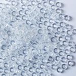 VOOMOLOVE 1000 PCS Transparent 6x9mm Pony Beads, Bracelet Beads, Beads for Hair Braids, Beads for Crafts, Plastic Beads, Hair Beads for Braids 6x9mm (Transparent)