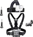 VVHOOY Chest Mount Head Mount Kit, Chest Harness Head Strap Compatible with Gopro Hero 12 11 10 9 8 7,AKASO Brave 4/V50X/V50 Pro,Apexcam, APEMAN,Campark Action Camera Chest Mount Harness Chesty Strap