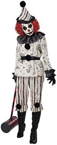 Adult Creeper Clown Costume Small White