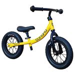 banana bike GT Toddler Balance Bike for 2-5 Year old - ‎33x18x24 inches Lightweight Training Bicycle for Boys and Girls - Adjustable Handlebar and Seat - No Pedals, Aluminium Frame, Air Tires (Yellow)