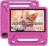 Kids Tablet, 2024 New Android 14 10 Inch, Tablet for Kids with Case, Learning Tablet Parental Control, Octa-core Tablet 64GB, WiFi, Kid Tablet Youtube, GPS, 10-hr Battery, Support Fast Charging (Pink)