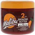 Malibu Sun SPF 2 Bronzing Fast Tanning Body Butter with Beta Carotene, Water Resistant, Tropical Coconut Fragrance, 300ml