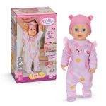 BABY born Emily Walk with Me - 43cm doll with electronic functions - Crawling & interactive baby doll with sounds - Includes pink romper & hat - Suitable for children Aged 3+