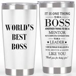 Breezy Valley Bosses Day Gifts for Women Men Boss Tumbler, Appreciation Gifts for Boss Manager - Worlds Best Gifts for Boss Supervisor Female Male, Christmas Gifts for Him Her Leader, Leaving Gift Mug