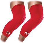 McDavid Hex Knee Compression Sleeves, Pull-On Padded Protection, Moisture Wicking (1 Pair)