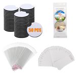 100 Pcs Sublimation Car Coaster Blank Set, 50 Pcs 2.75/0.25 in Neoprene Round Opening Sublimation Coasters, 25 Pcs Self-Seal Bags & 25 Pcs Car Coaster Display Cards for Sublimation DIY Drink Coaster