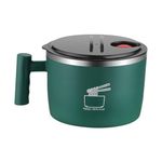 rockible Protable Ramen Bowl with Handle and Lid Instant Noodles Bowls Instant Ramen Bowl Large Instant Noodle Bowl Soup Cup Bowl Round Salad Lunch Box for Office College Dormitory Camping, Green