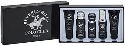 Beverly Hills Polo Club BHPC Sexy 5 Piece Gift Set Collection (Hair & Body Wash Deodorant Cologne Body Spray After Shave)