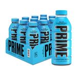 PRIME HYDRATION Blue Raspberry Hydration Drink, 16.9 Fl Oz 500 Ml, 12 Pack