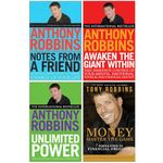 Tony Robbins Collection 4 Books Set (Notes From A Friend, Awaken The Giant Within, Unlimited Power & Money Master the Game)