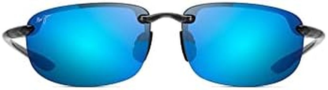 Maui Jim Unisex Ho'okipa Polarised Sunglasses, Smoke Grey/Blue Hawaii, 64 mm