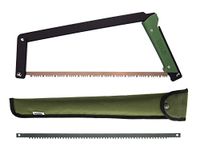 AGAWA - BOREAL21 Tripper KIT - 21 inch Folding Bow Saw, Rugged Cordura Sheath, Additional Aggressive Blade (Black Frame - Green Handle)