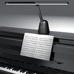 Quntis 55'' Ultra Wide Illumination Piano Desk Light, 12W LED Professional Eye Caring Piano Lamp with Auto-Dimming, Dimmable Modern Reading Desk Lamp, 2H Timer, Music Stand Light for Upright Grand Piano