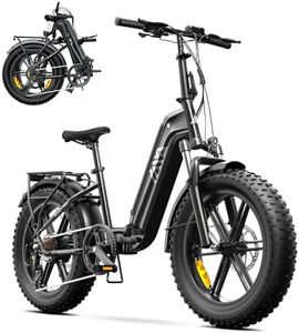 TST Klapprad E-Bike für Damen und Herren mit App-Steuerung & Federung, 20" Klappfahrrad E Bikes Fatbike All-Terrain Elektrofahrrad 250W Motor 48V 15Ah Akku, 40KM Reichweite 25Km/h Ebike