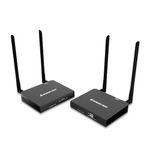 IOGEAR Wireless 4K HDMI Video Extension Transmitter and Receiver Kit with Keyboard Mouse Control – SSID paring - 4K 60Hz up to 165 ft with HDMI Local Loop-Out — GW4K60KIT