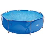 Dellonda 10ft Steel Frame Swimming Pool Round with Filter Pump, Blue - DL19