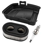 VooGenzek Air Filter Cover 594575, Air Filter Lawnmower, F6TC Spark Plug, Compatible with Briggs & Stratton Series 650EXI 675EXI 675IS Lawnmower Engines Replaces 594575 798452