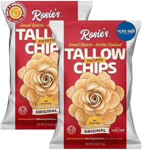 Rosie’s Chips – Kettle Cooked Chips in Grass-Fed Beef Tallow with Sea Salt – (2 Pack) 5oz Bag