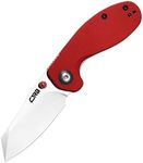 CJRB Folding Pocket Knife Maileah Tactical Knife with AR-RPM9 Powder Steel Balde and G10 Small Tactical Pocket Knife EDC for outdoor survival hunting camping J1918 (Red)