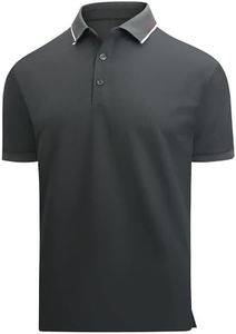 Alex Vando Mens Golf Shirt Moisture Wicking Performance & Polished Style Polo Shirts for Men,DK Green, XL