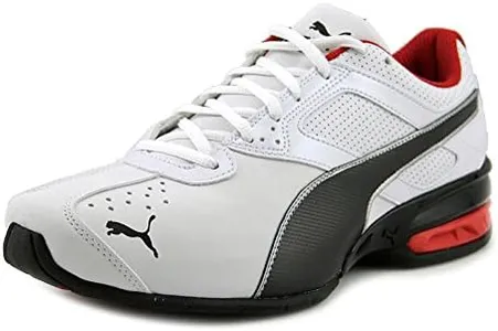 PUMA Men's Tazon 6 Fm Cross-Trainer Shoe, Puma White/Puma Black/Puma Silver, 7.5 M US