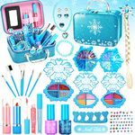 Lubibi Kids Makeup Toy Set For Girls, Washable Real Makeup Kit With Nail Polish Eye-shadow Lipstick, Christmas Birthday Princess Gift for Little Girls Ages 3 4 5 6 7 8 9 10