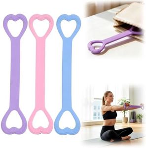 Resistance Bands Figure 8 Exercise Bands for Women, 2026 Elastic Bands for Working Out Arm Back Shoulder Training Elastic Ropes,Exercise Equipment for Yoga Pilates (3PCS)