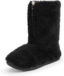 Polar Mens Sherpa Slipper BootsAnti-Slip Indoor Bootie Slipper with Funny Quote on its OutsoleSoft and Fluffy House Slipper with Memory FoamAnkle Boot Slippers - Black - AYC0852/UK10