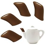 ZUYYON 4 Pcs Silicone Teapot Spout Protectors Coffeepot Tea Pot Spout Cover Sleeve Drip-Proof and Leak-Proof Teapot Spout Protector for Home Kitchen(Coffee)