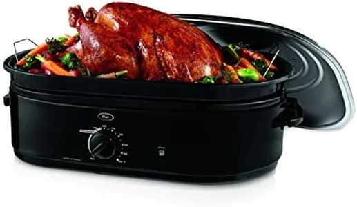 Oster Roaster Oven with Self-Basting Lid, 18 Quart, Black (CKSTRS18-BSB-W)