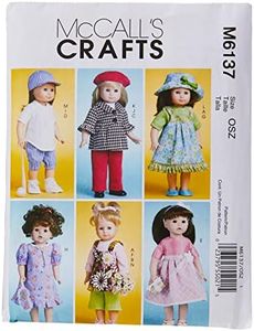 McCall's Patterns M6137 Doll Clothes for 18-Inch (46cm) Doll, One Size Only