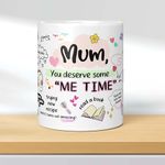 Akipi Mum Me Time Affirmations Mug, Gift for Mom, Daily Inspirations, Law of Attraction ARM689 11oz Ceramic Coffee/Tea Cup