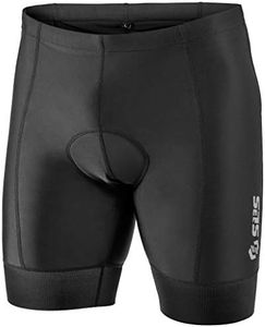 SLS3 Triathlon Shorts Men - Tri Short Mens - Men's Triathlon Shorts - (Solid Black, Large)