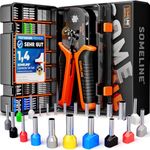 SOMELINE® Crimping Tools Set with 21 Types of Ferrules - Hexagonal Ferrule Pliers 0.25-6mm²(AWG 24-10) I Electricians Tools, Crimper, Crimping Pliers, Wire Crimping Tool, Crimping Tool