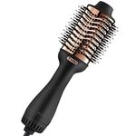 TYMO Volumizer Hair Dryer Brush, 4 in 1 Ionic Hair Dryer and Styler Volumizer with Oval Titanium Barrel, Hot Air Straightener Brush for Smooth Frizz-Free Blowout