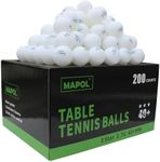 MAPOL 200 Count Table Tennis Balls, 3 Star Advanced Training Ball, Bulk Ping Pong Balls for Indoor & Outdoor Sports (White)